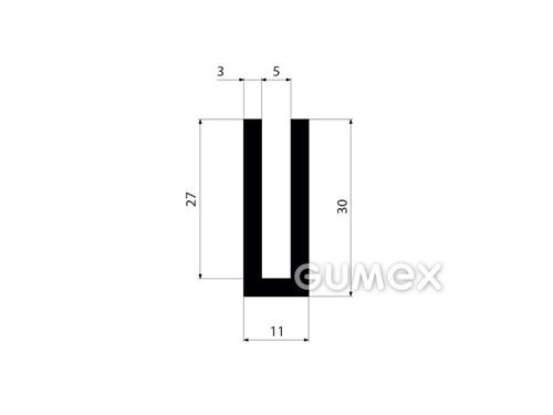 GUMMIPROFILE U-FORM - EPDM